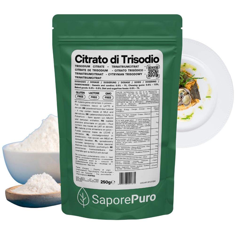 Citrato di Trisodio - E331iii - Regolatore di acidità alimentare - SaporePuro